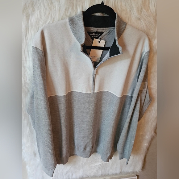 ADIDAS adiPure Men's 3/4 Zip Pullover Sweater - Picture 2 of 9